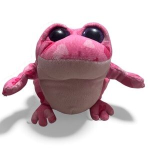Vintage Ty Beanie Boos “Smitten The Frog” Pink Frog Plush Toy